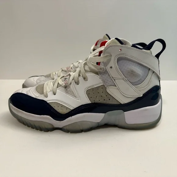 Nike Air Jordan Jumpam Two Trey DO1925 102 White/Navy-University Red Size 10